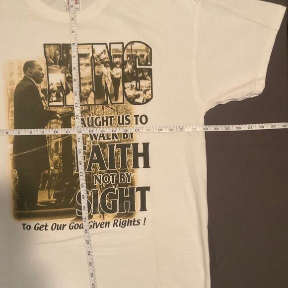 VTG MLK Martin Luther King Faith Not Sight Civil Rights tee Shirt XL - Picture 3 of 4